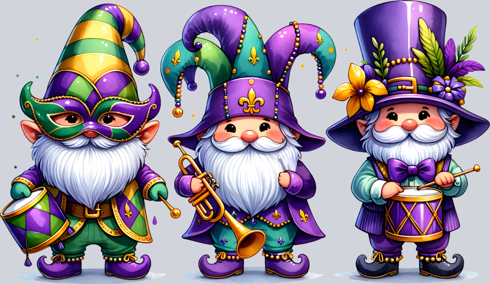 Mardi Gras Gnomes - STK04047