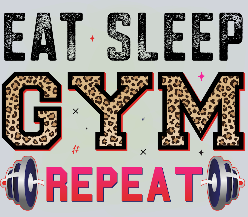 Eat Sleep Gym Repeat 1 - STK06679