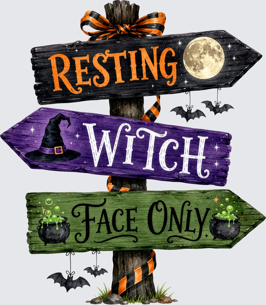 Resting Witch Face Only - STK08226