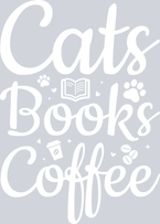 Pets Cats Books Coffee White - STK04830
