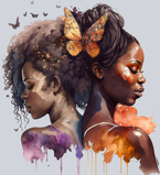 Black Women And Butterfly - STK00995