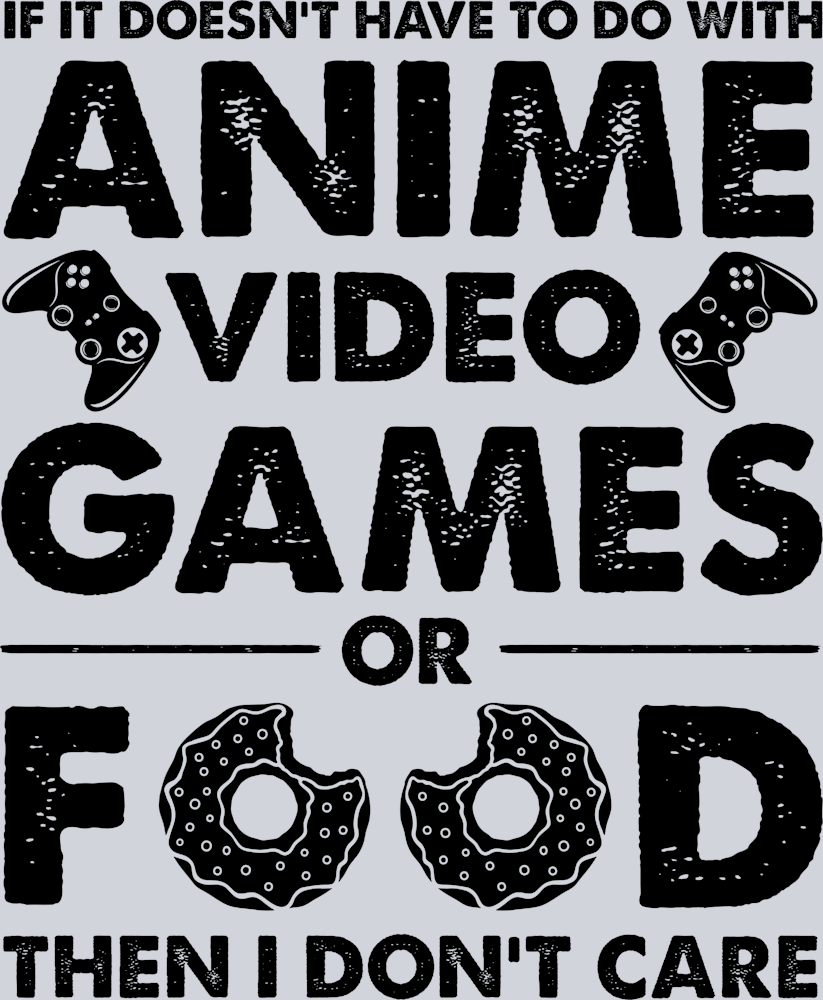 Anime Video Games Food Black - STK00268