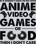 Anime Video Games Food Black - STK00268