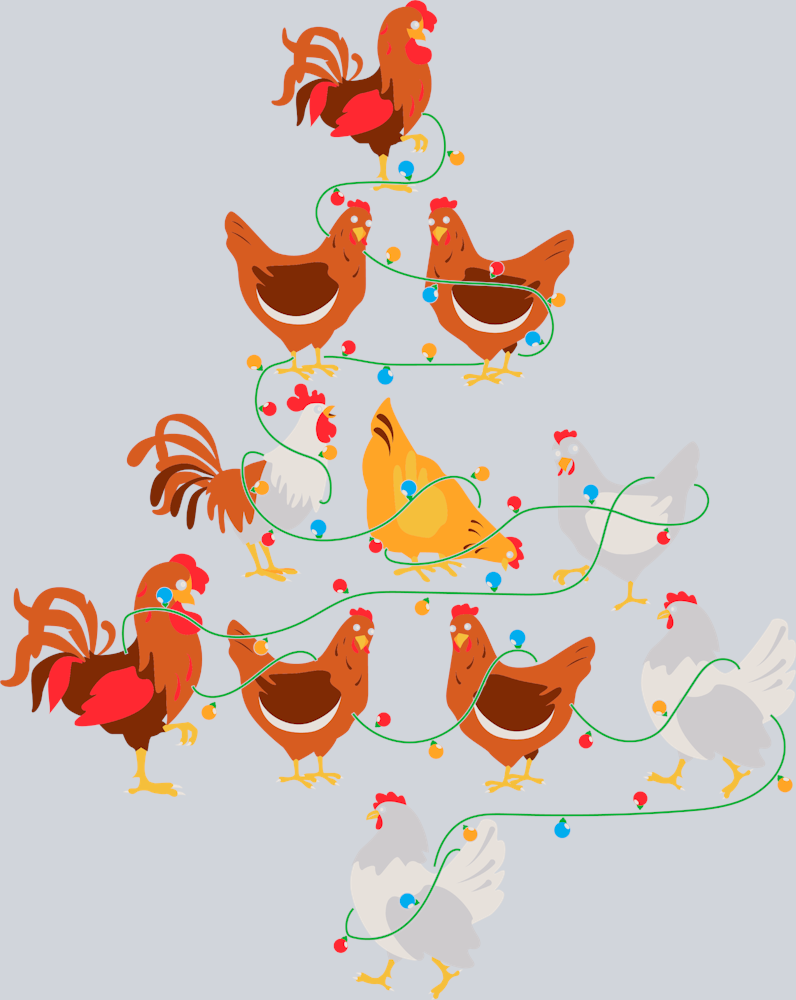 Christmas Hens - STK01304