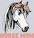 Horse Mom Leopard Horse Lover Horseback - STK02801