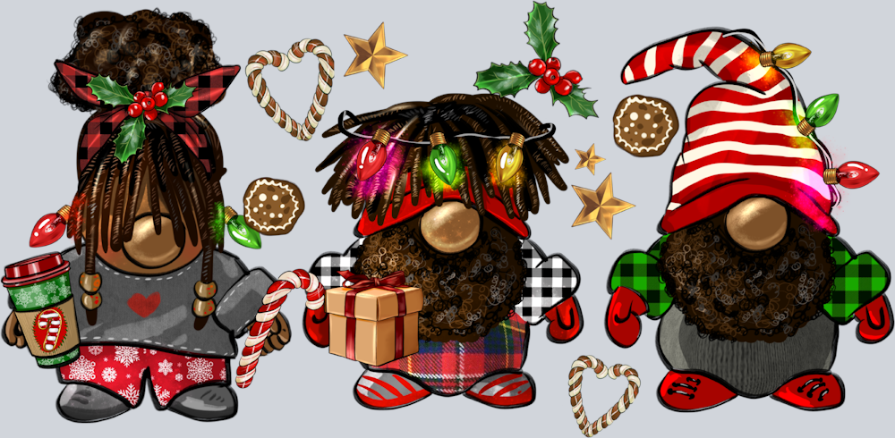 Christmas Afro Gnomes - STK01290