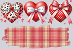 Hearts Plaid Name - STK02663