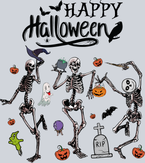 Happy Halloween Dancing Skeletons - STK02568