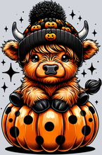 Halloween Pumpkin Cow - STK07297