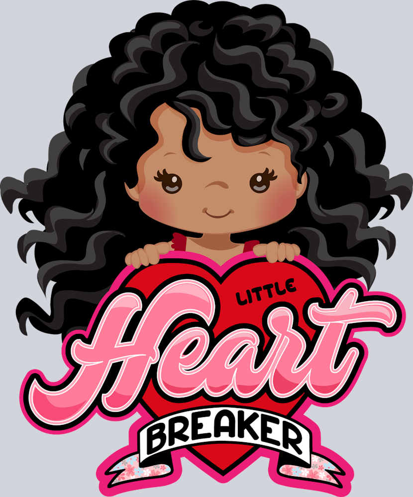 Little Heart Breaker Black Waves - STK03622
