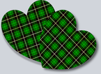 Lucky Green Plaid Hearts - STK03844