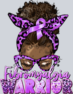 Fibromyalgia Warriror Afro Messy Bun - STK01983