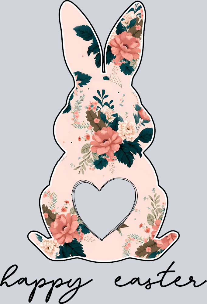 Easter Happy Easter Bunny Heart - STK01774