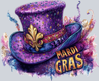 Mardi Gras Tophat - STK04105