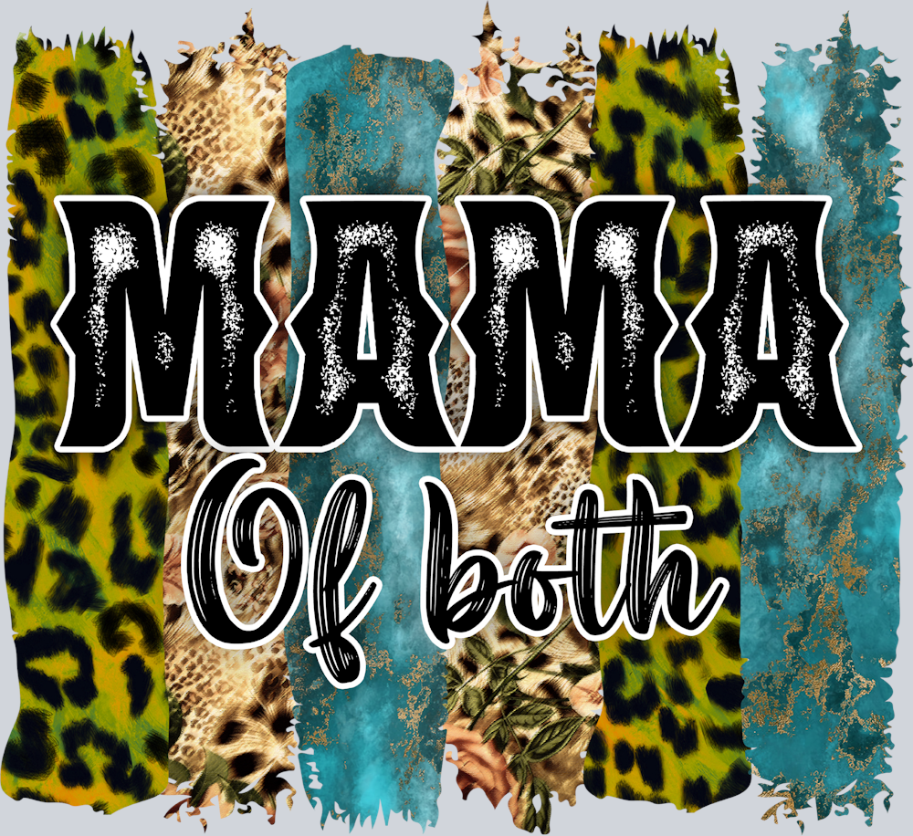 Mama Of Both Blue Green Leopard - STK03974