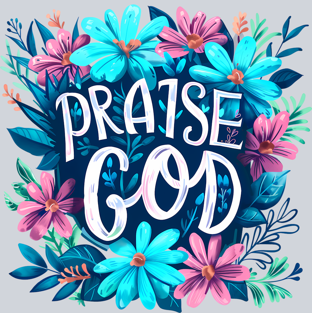 Praise God 2 Floral - STK04961