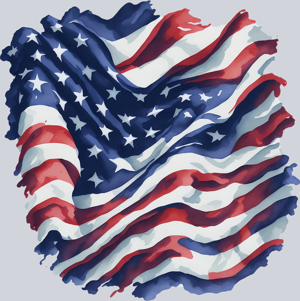 American Flag Watercolor - STK00219