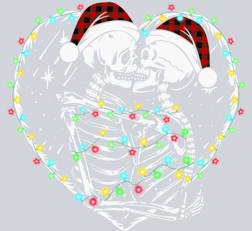 Christmas Kissing Skeleton - STK01320