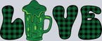Lucky Love Green Beer Plaid - STK03868
