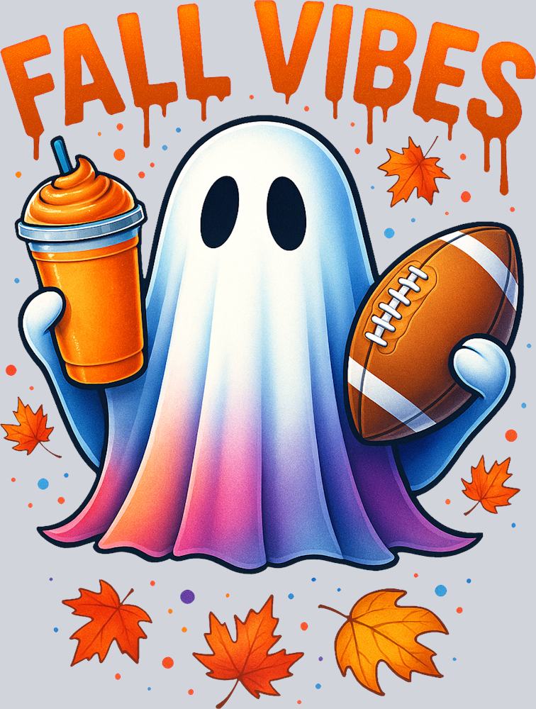 Fall Vibes Ghost Coffee and Football - STK07380