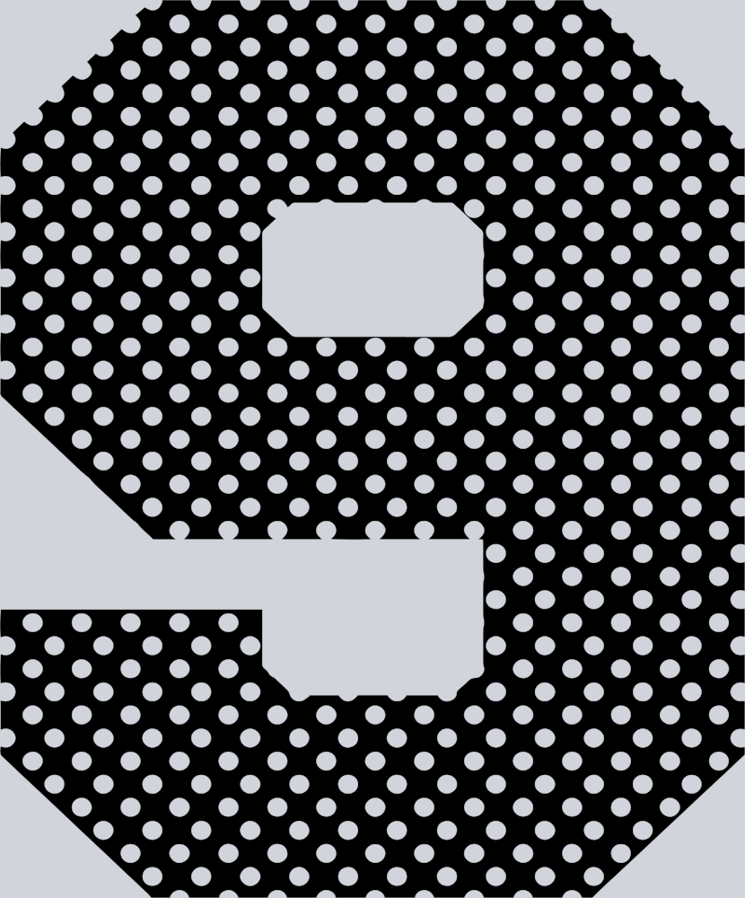 Jersey Number 9 Venthole - STK03312