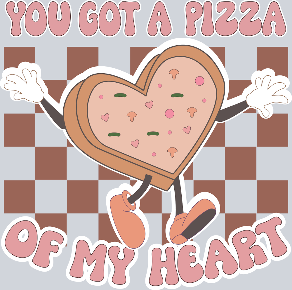 Retro Pizza My Heart - STK05223