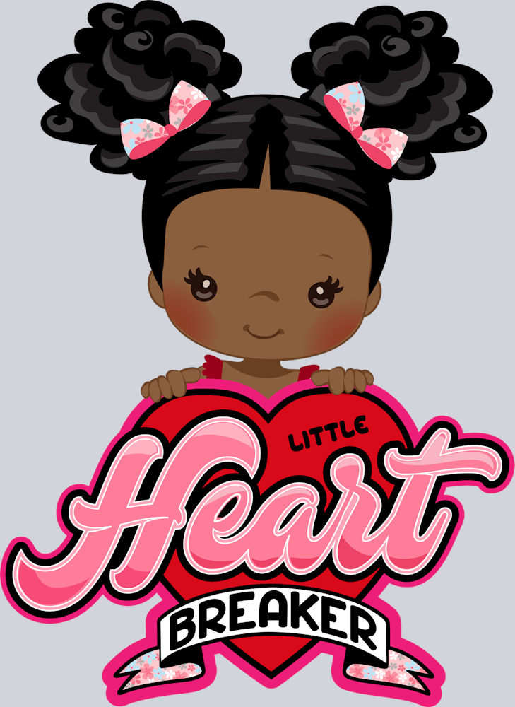 Little Heart Breaker Black Pigtails - STK03621