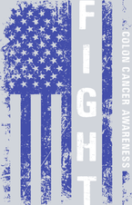 Fight Colon Cancer Vertical Flag - White - STK07442