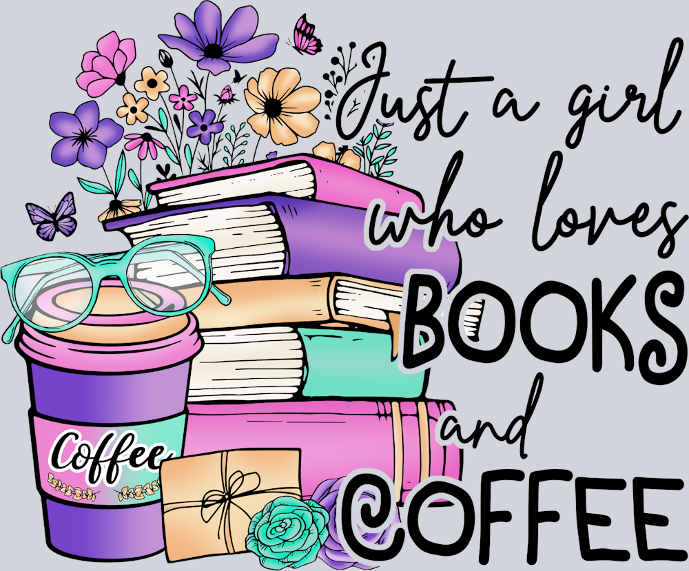 Books Girl Love Books Coffee - STK01045