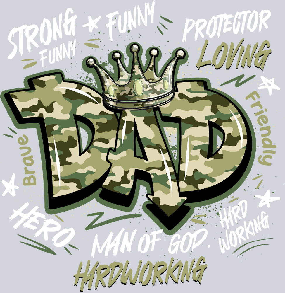 Dad Crown - Camo And White - STK01574