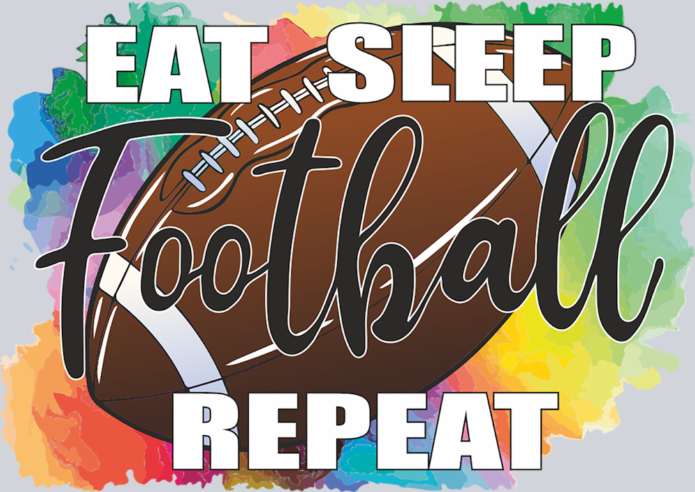 Eat Sleep Football Repeat - STK01817