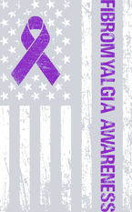 Fibromyalgia Awareness Ribbons Flag White - STK01976