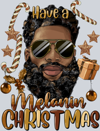 Have A Melanin Christmas Black Bearded Man - STK02626