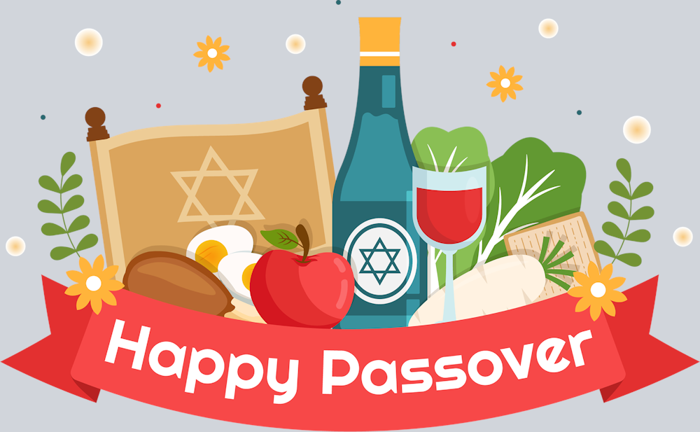 Happy Passover Ribbon Floral - STK02598