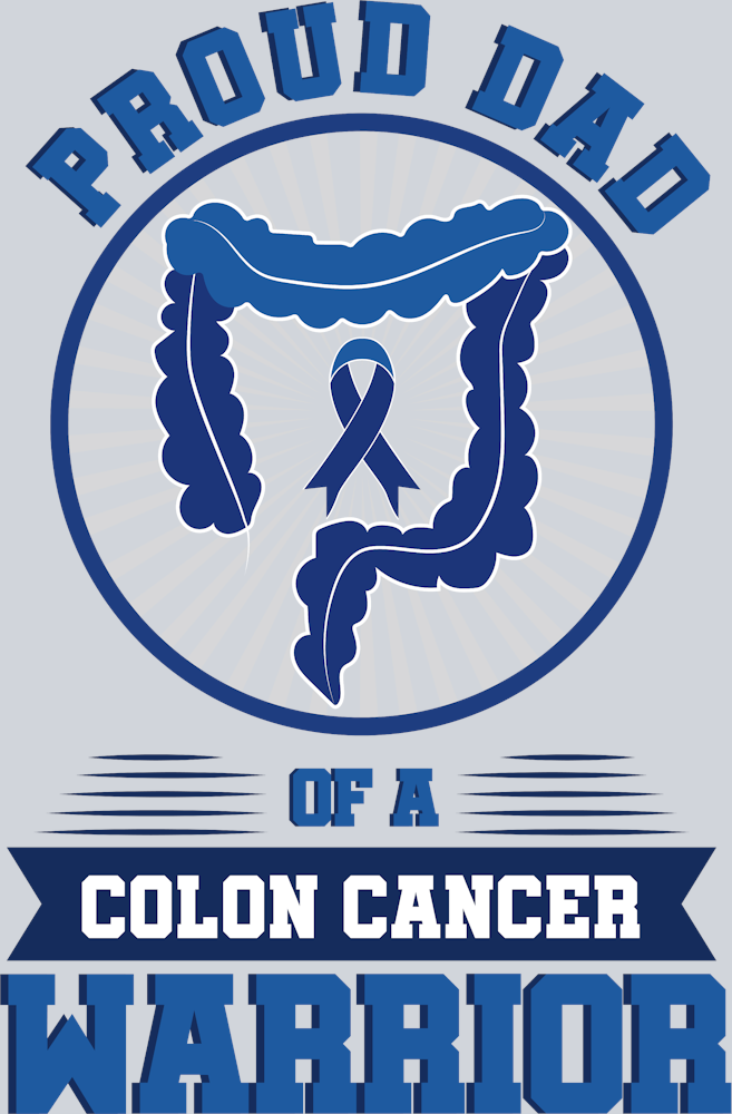 Proud Dad of a Colon Cancer Warrior - Blue - STK07448