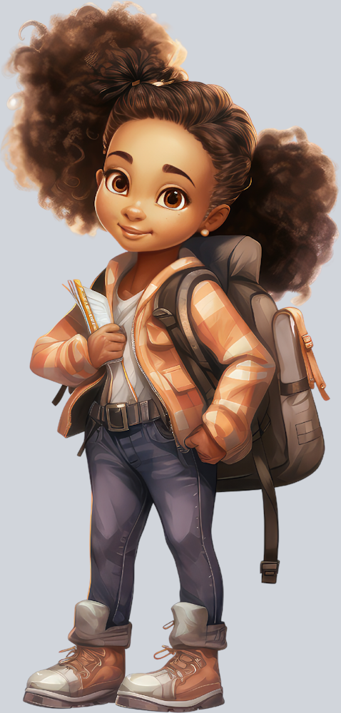 Cute Black Girl Back To School 6 - STK01541