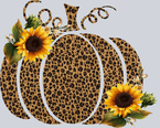Autumn Leopard Pumpkin And Sunflower - STK00338
