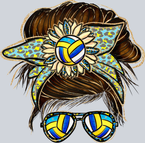 Messy Bun Volleyball - STK04262