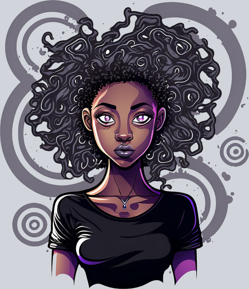 Black Woman Mesmerizing - STK00981