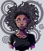 Black Woman Mesmerizing - STK00981