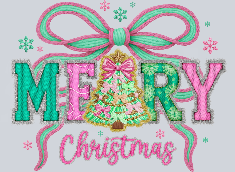 Faux Yarn Merry Christmas 2 - STK07501