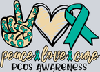Peace Love Cure PCOS Awareness - STK06895