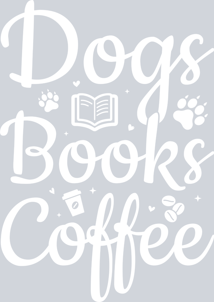 Dogs Books Coffee White - STK01677