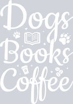 Dogs Books Coffee White - STK01677
