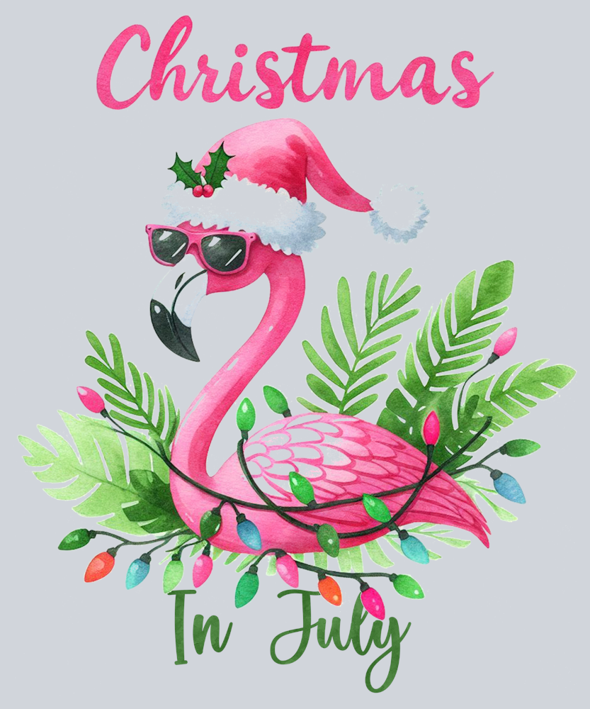 Christmas In July Flamingo - STK01310