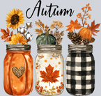 Fall Autumn Jars Black 2 - STK07350
