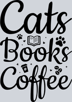 Pets Cats Books Coffee Black - STK04828