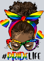 Afro Messy Bun Pride Life - STK00075