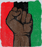 Black Hand Flag Red Black Green Distressed - STK00651