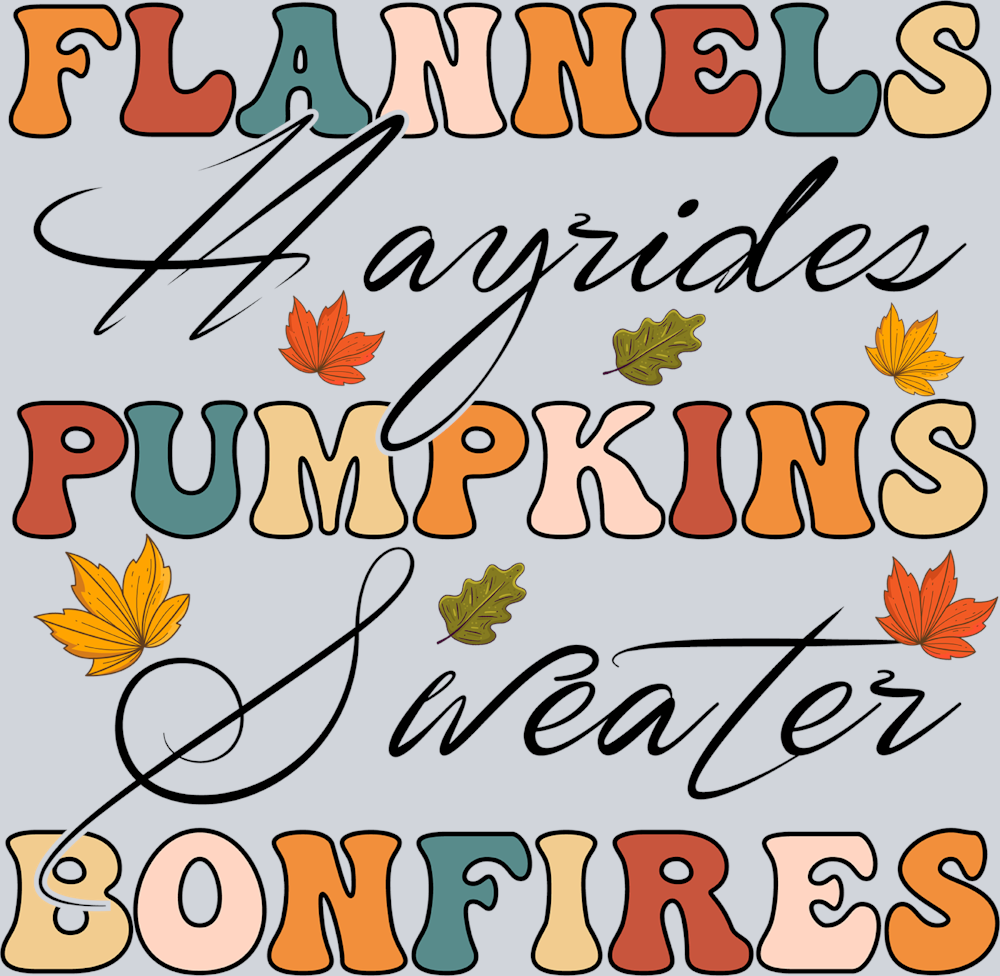 Flannels Hayride Pumpkins Sweater Bonfires - STK02037